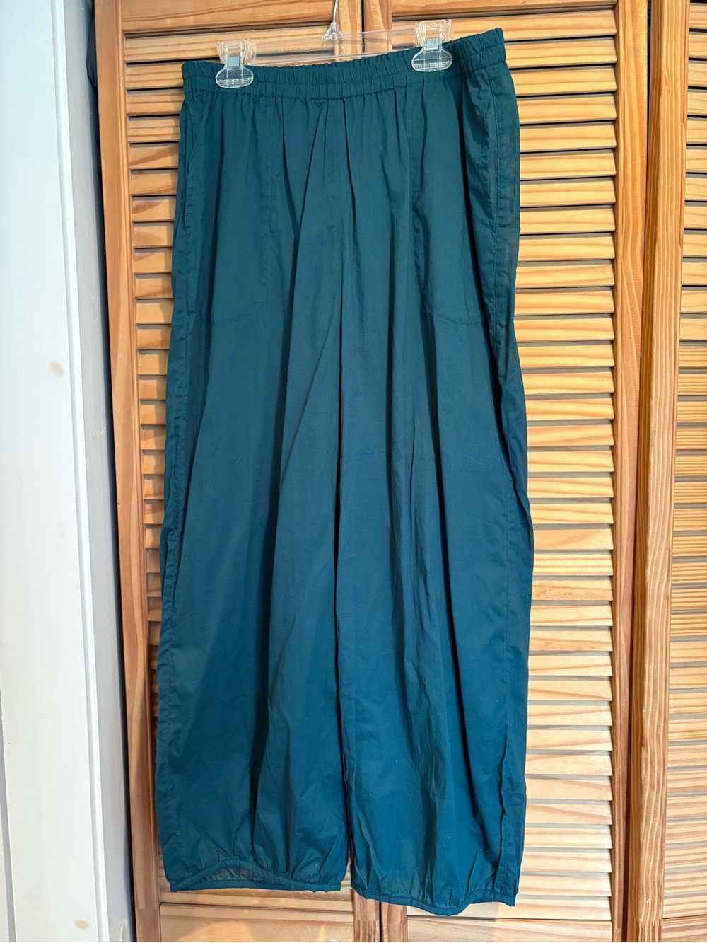 Gudrun Sjoden 100% Organic Cotton Pants Boho Bohemian Flowy Hippie Chic Teal